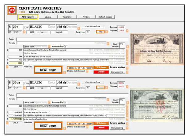 Certificate data entry page Certificate data entry page