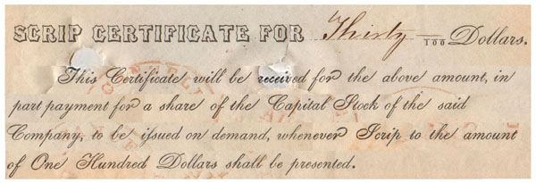 Railroad scrip
