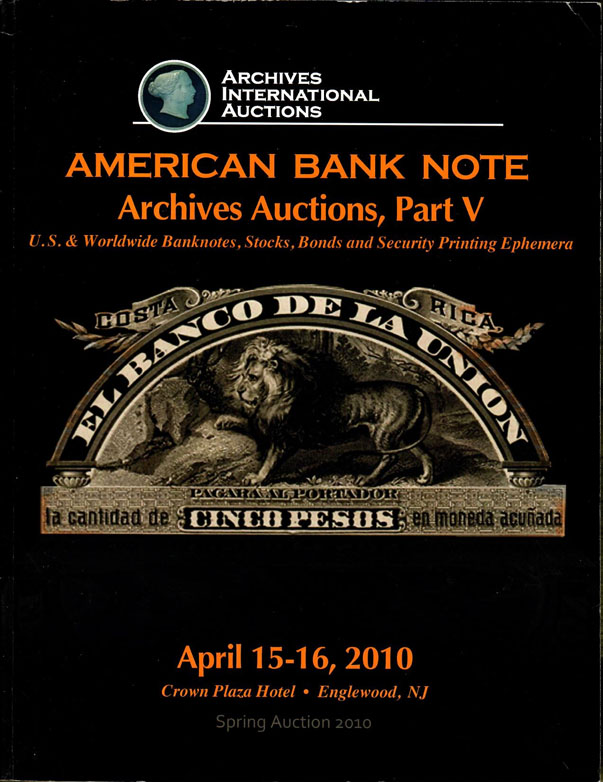 Archive International Auction catalog 5, April 2010