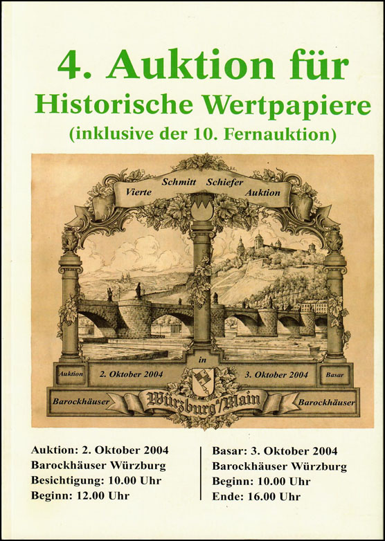 Historishe Wertpapierehaus (HWPH) auction catalog 4, October 2004