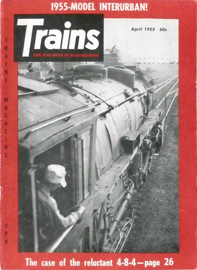 Typical 1950s cover found on Trains Magazine